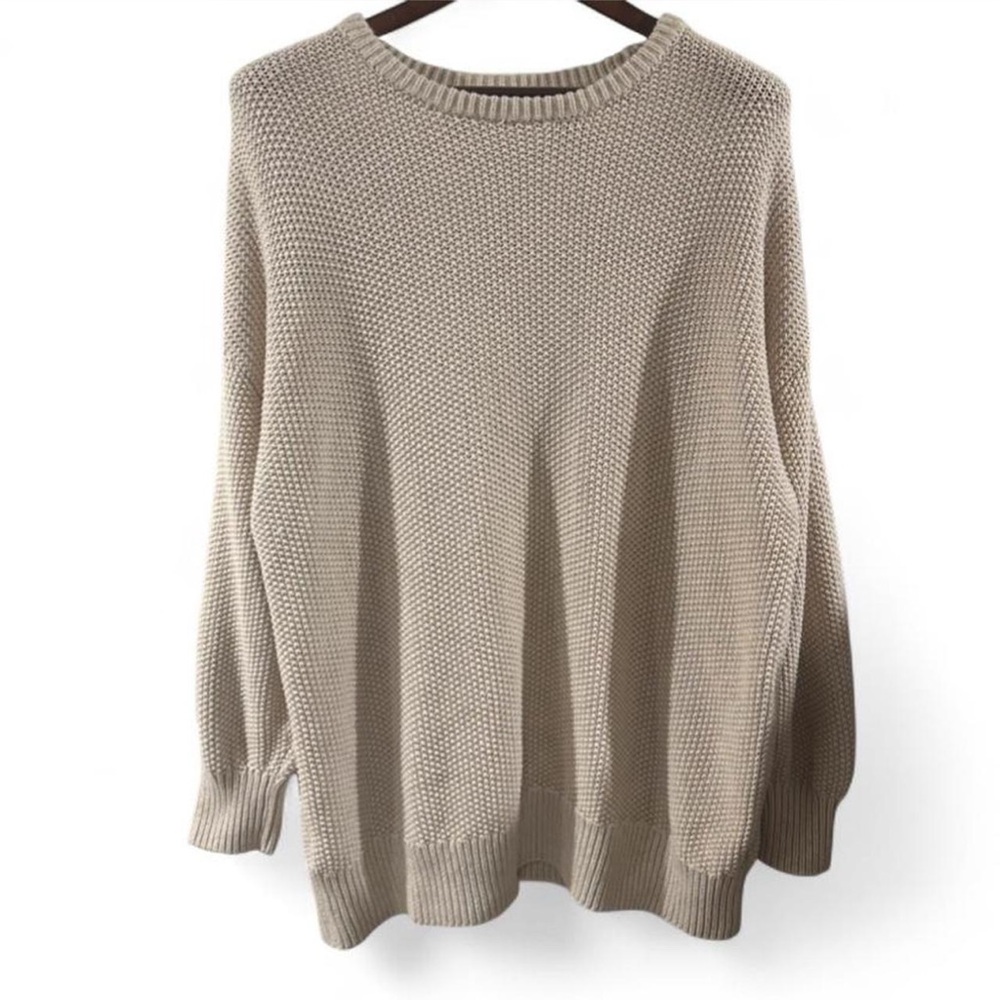 Old Navy Beige Crewneck Knit Sweater Size Men’s Large